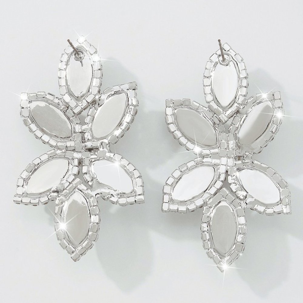 Prom Statement Rhinestone Earrings - NWT - Picture 3 of 3